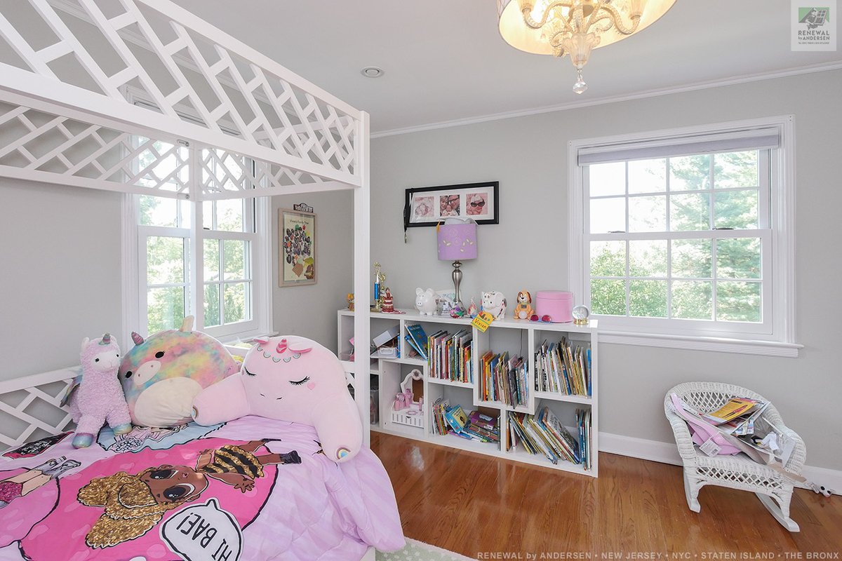 Beautiful bedroom with new white windows we installed
. . . . . . . . . .
Start improving your home with new windows and doors -- Contact us today: (844) 245-2799 -- Renewal by Andersen