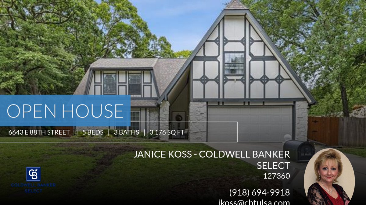 JaniceKoss's tweet photo. Don't miss the chance to tour this fantastic property June 15th at 2:00 PM! Show someone who should attend this open house! 😮

Janice Koss - Realtor
918-694-9918
"Building Dreams One Home At A Time"
Coldwell Banker Select https://t.co/WGX2KAc8Ox https://t.co/C10e3pGEj9