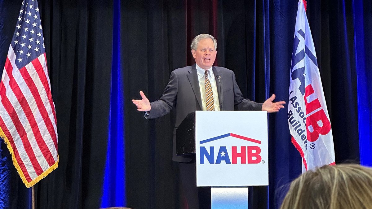 NAHBhome's tweet photo. Huge thanks to Sen. @SteveDaines and @RepChuckEdwards for speaking to NAHB members this morning as they head to Capitol Hill for hundreds of meetings with members of Congress for the NAHB Legislative Conference. We're making #housing a key issue in 2024! https://t.co/bGk0tP6UZp