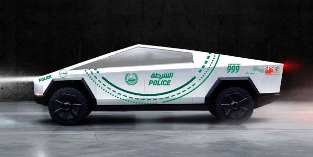 HeTroubleMaker's tweet photo. @DailyLoud Dude Dubai had cyber truck before it even landed in USA road https://t.co/os7fkyyvny