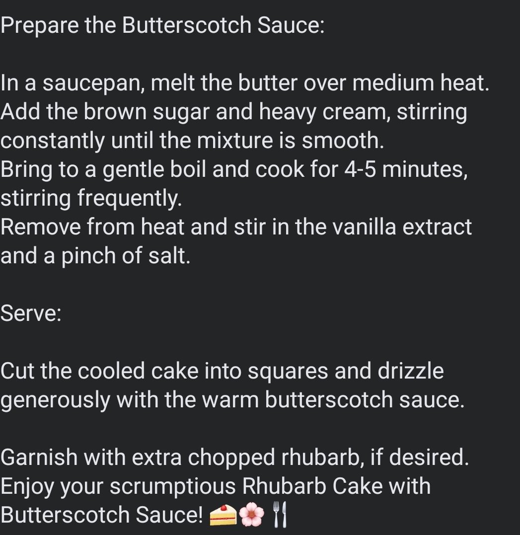 _Nick_ua_'s tweet photo. 🍰🌸 Rhubarb Cake with Butterscotch Sauce 🌸🍰 #RhubarbCake #Butterscotch #Dessert #Baking https://t.co/RqAksI8uX0