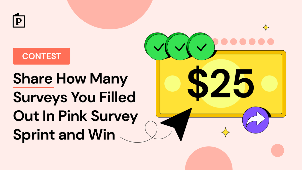 Pawns_app's tweet photo. Join our Survey Sprint Contest for a chance to win $25! 🩷💸
How to Participate:
1. Fill out surveys in the Pink Survey Sprint.
2. Tweet your screenshot of your completed surveys count with the hashtag #Pawns5dol and tag us @Pawns_app.

Rules:
1. Duration: The contest runs from June 12th to June 14th.
2. Winners: We will select 2 winners.
3. Prize: Each winner will receive $25!

Tips for Winning:
1. Fill out as many surveys as you can during the contest period.
2. Make sure your screenshot is clear and shows the number of surveys completed.

Winners will be announced on June 14th 

Get ready, get set, and start sprinting through those surveys! Good luck! 🤞 🩷
If you have any questions, feel free to tweet us!