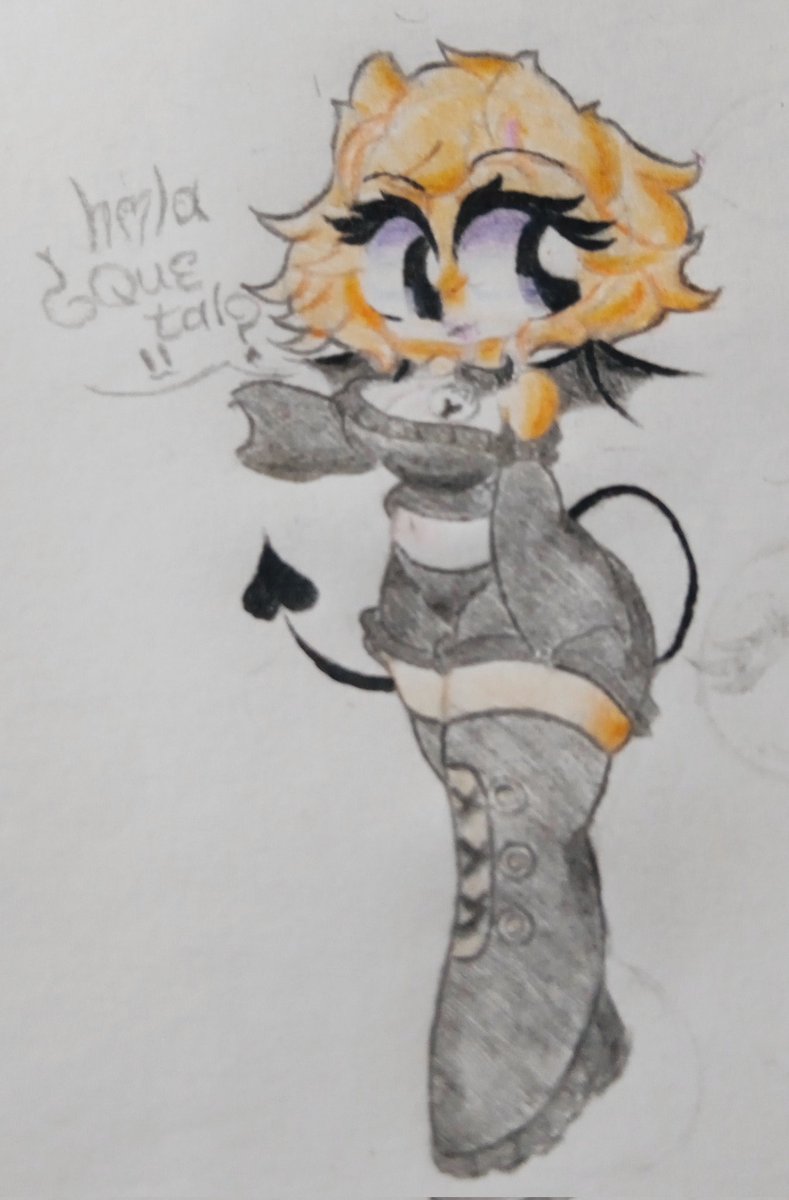 SabyPlosion's tweet photo. Le tome foto a un dibujo que hice hoy y le puse algo de filtro, no tengo idea de cuál de los 2 se ve bien (1 es el original y el otro es con filtro) :x https://t.co/GDtVu87IA0