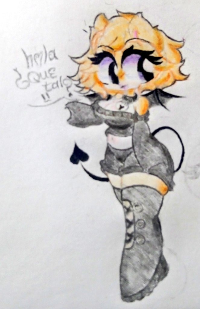 SabyPlosion's tweet photo. Le tome foto a un dibujo que hice hoy y le puse algo de filtro, no tengo idea de cuál de los 2 se ve bien (1 es el original y el otro es con filtro) :x https://t.co/GDtVu87IA0