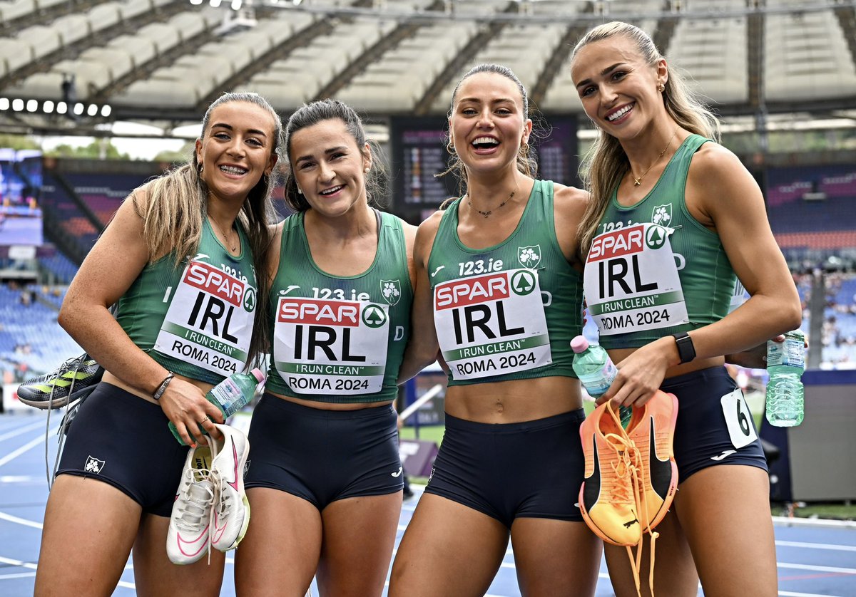 Best of luck to all of Team Ireland competing in the final day of the European Athletics Championships 🇮🇪

The Women’s 4x400m relay final starts at 8.06pm, the Men’s 10,000m final takes place at 8.44pm, and the Men’s 1,500m final begins at 9.26pm 🙌

Live coverage from 8pm on