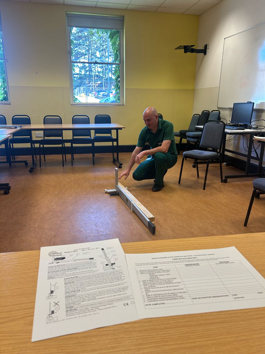 WAHT_OT's tweet image. This morning some of our staff are completing Furniture Jack training #equipment #training #competency