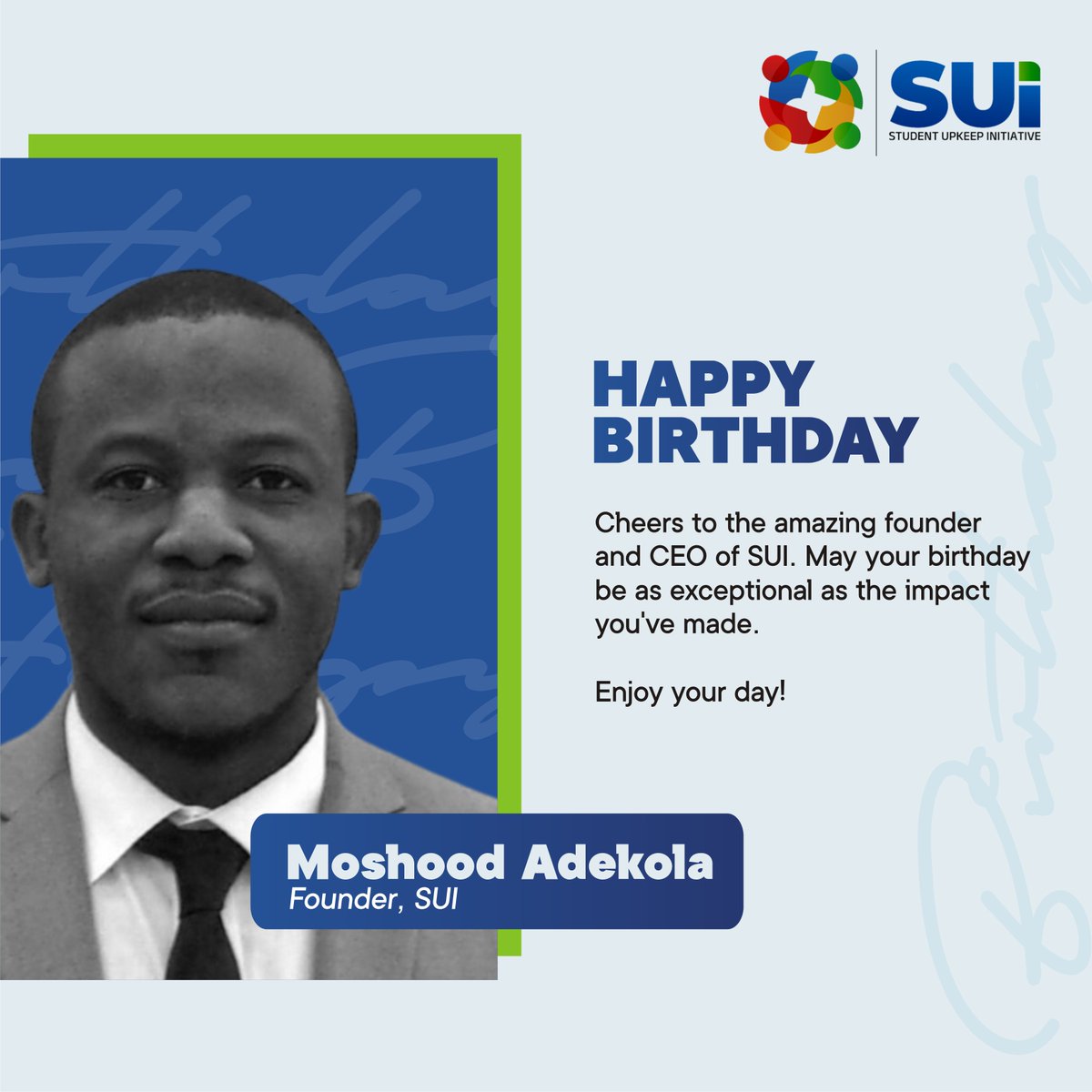 StuUpkeep's tweet photo. Cheers 🥂 to an incredible visionary and exceptional leader!
Thanks for all you do to make a difference.

Happy Birthday 🎊 https://t.co/2PMQznWjPe