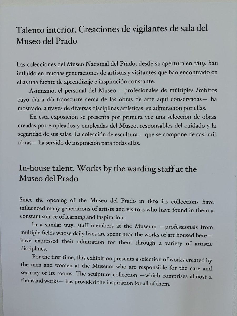 museodelprado's tweet photo. El Museo del Prado presenta una selección de trabajos realizados por sus propios empleados inspirados en su Colección. Se podrá visitar hasta el 14 de julio en la Galería Jónica Sur #TalentoInterior  https://t.co/f4LfkUPOxD https://t.co/7a1VDgVJI2