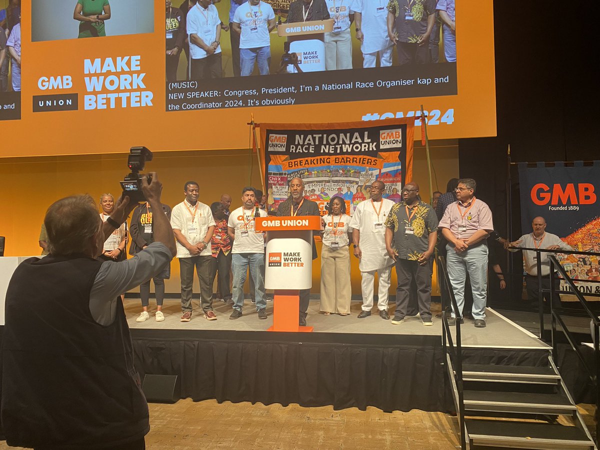 A very proud day in the history of <a href="/GMB_union/">GMB Union</a> <a href="/GMB/">Good Morning Britain</a> <a href="/GMB_Equality/">GMB Equality</a> <a href="/RaceGmb/">GMB National Race Leads</a> Not only the GRASP graduate they also have a warm welcome
at the #GMB24 congress.