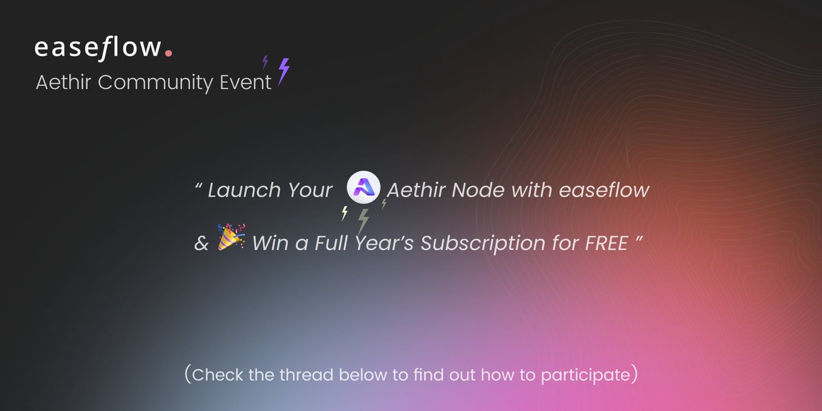 easeflowHQ's tweet photo. Today's the big day! 🌟 The @AethirCloud Mainnet goes live and Aethir Checker Nodes will be operational on the mainnet.

At easeflow, we've achieved the highest uptime with Aethir nodes during testnet and have implemented all necessary measures for a seamless transition to the Aethir mainnet.

But wait, there's more! 🚀

1/3