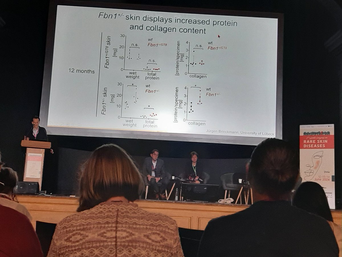 We kicked off the 2nd world congress on rare skin diseases in Paris with a wonderful overview of the role of elastic fibers in skin biology by Gerhard Sengle!