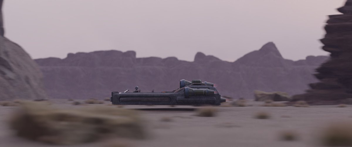 diegolagar's tweet photo. A while ago I was trying to make a scene similar to one I saw in The Mandalorian, I even have a video made of this part.  I need feedback!

Raw or edit?

The Mandalorian. S2, E4: "Chapter 12: The Siege".

#SciFi #Vehicles #Props #Environment #Fanart #3D #Film #b3d #Blender https://t.co/HtsYUlwFva
