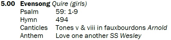 Evensong today at 5pm is sung by the Cathedral Girls Choir and includes music by #JHArnold and #SSWesley. All are welcome.