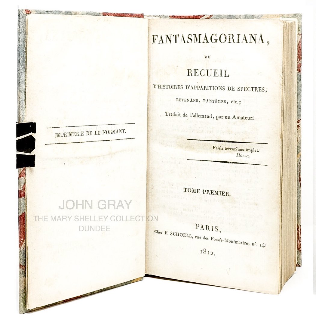 LittleFiendShow's tweet photo. Very happy to receive a msg last week from @JNGRAY5 at The Mary Shelley Collection, Dundee, who has a 1st edition of ‘Fantasmagoriana’, a book of ghost stories influential in the creation of both Mary Shelley’s ‘Frankenstein’ &amp; ‘The Vampyre’. We feel a collaboration coming on! https://t.co/xyJAIV1D2B