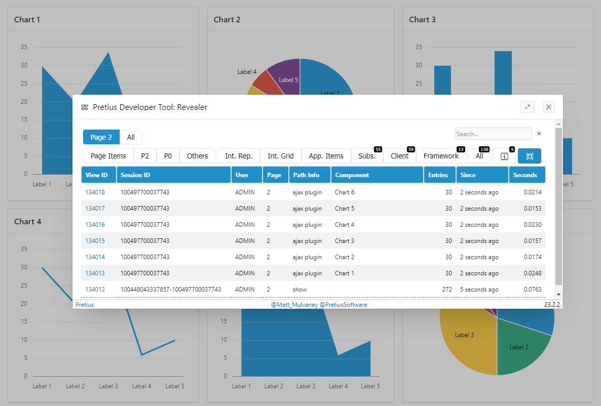 🥁 Announcing the latest version 23.2.2 of Pretius Developer Tool plugin for #orclapex 

Features:
🟡Debug Component Linkage - see pic
🟡Dark Mode
🟡Debug Performance
🔵Quick Page Designer Access
🔵Revealer
🔵Visual Build Options
🔵Modal Reload

* 🟡= New

github.com/Pretius/pretiu…