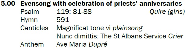 Evensong at 5pm today is sung by the Cathedral Girls Choir and includes music by #FrancisGrier and #MarcelDupré. All are welcome to attend.