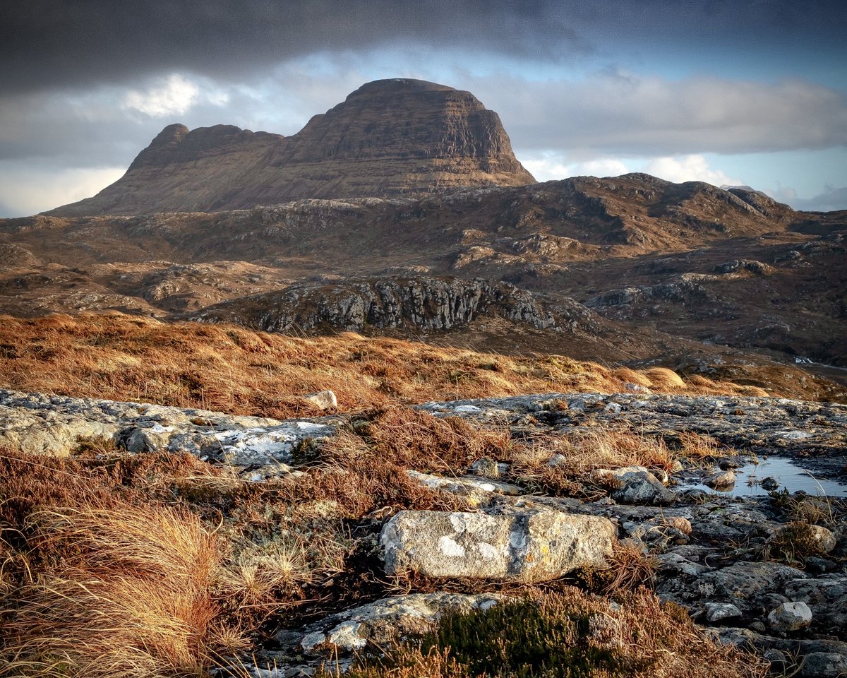 I’m fed up of political shite on here. Here’s a picture from the depths of my phone. A very cold night spent in a bivi near Suilven  contemplating life. #Scotland #Assynt FWIW. There was 6” of snow by the morning.
