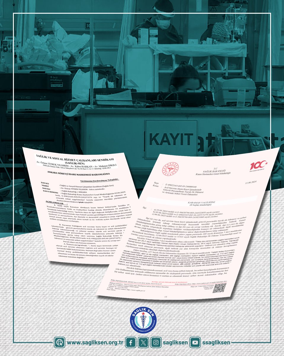 Sağlık-Sen'in Girişimleri Neticesinde Sağlık Bakanlığı Yazısında Düzeltmeye Gitti

Sağlık-Sen olarak yaptığımız başvurular ve görüşmeler neticesinde, Sağlık Bakanlığı acil servislerde kayıt işlemleri ile veznede görevli personele yönelik verdiği “teşvik ek ödeme ve nöbet