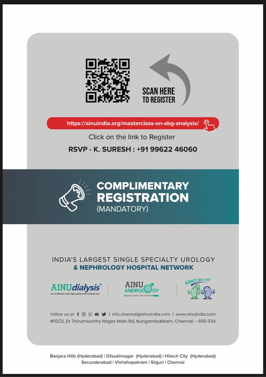 Navinath M (@navinath_m) on Twitter photo Master class on ABG analysis at AINU Chennai โฆ<a href="/ainuindia/">Asian Institute of Nephrology and Urology</a>โฉ โฆ<a href="/AinuNephrology/">AINU Nephrology</a> ,โฉ Registration open ainuindia.org/masterclass-onโฆ Master class on ABG analysis at AINU Chennai โฆ<a href="/ainuindia/">Asian Institute of Nephrology and Urology</a>โฉ โฆ<a href="/AinuNephrology/">AINU Nephrology</a> ,โฉ Registration open ainuindia.org/masterclass-onโฆ