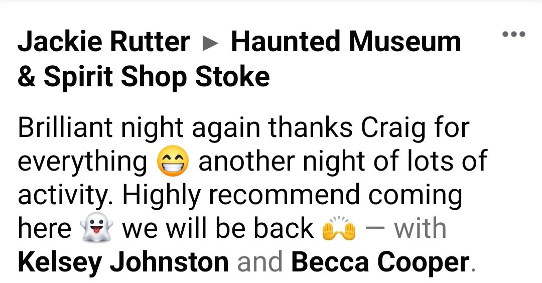 Amazing reviews from last night's group &amp; wow what a night it really was with some incredible activity from start to finish To book your night with us here please inbox the page #stokeontrent #Museum  #Staffordshire #stoke #paranormal #ghosthunt #ghosthunting #hauntedmuseumstoke