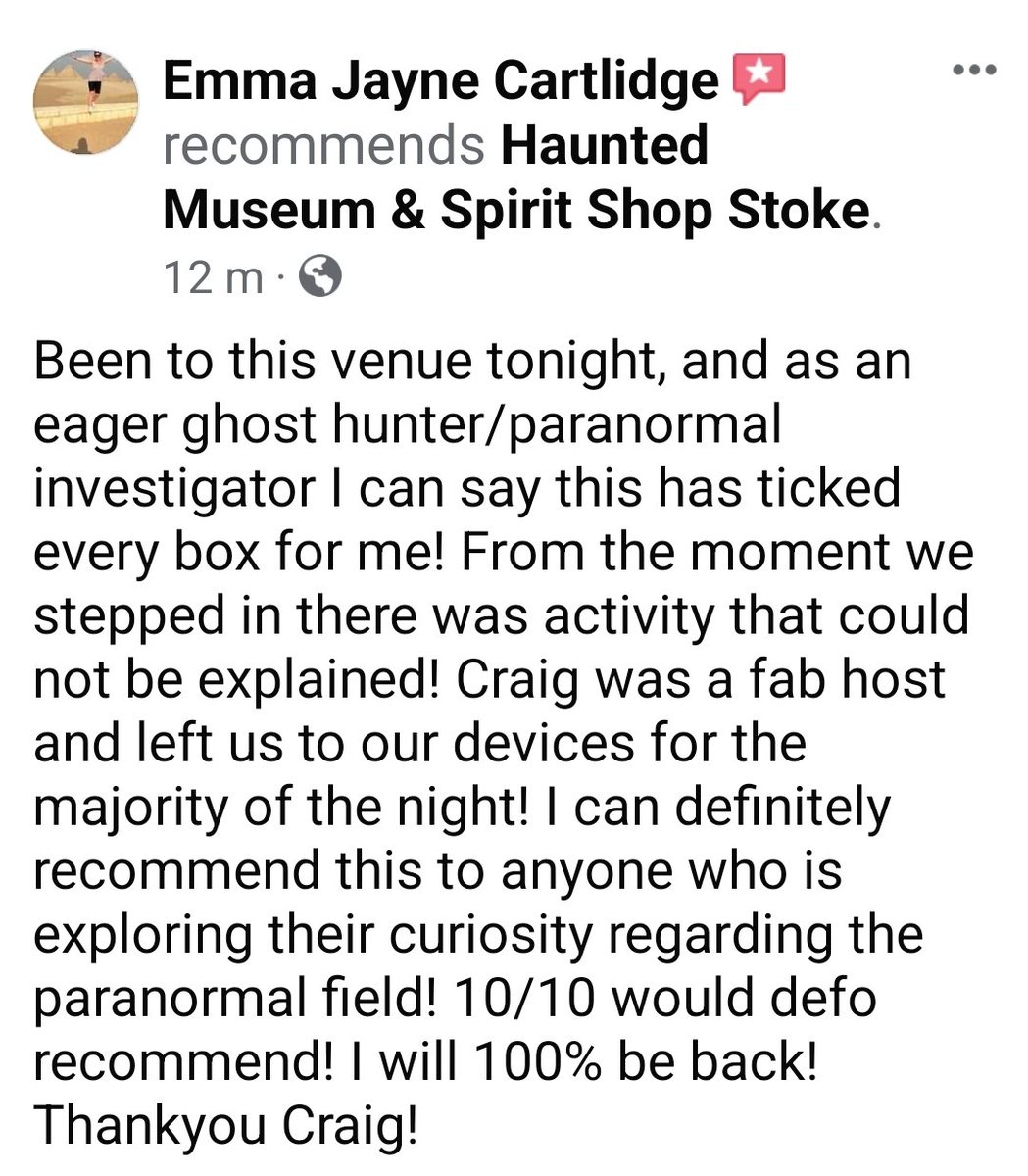 MuseumStoke's tweet photo. Amazing reviews from last night's group &amp; wow what a night it really was with some incredible activity from start to finish To book your night with us here please inbox the page #stokeontrent #Museum  #Staffordshire #stoke #paranormal #ghosthunt #ghosthunting #hauntedmuseumstoke https://t.co/C5yFtZcy3o