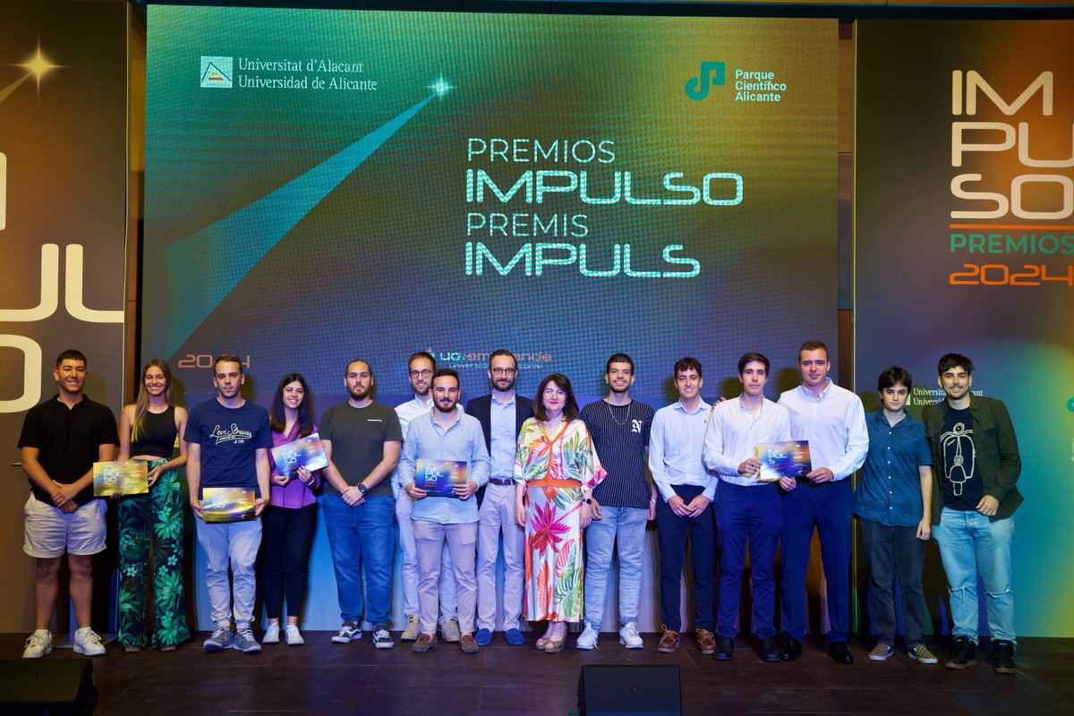 UA_Universidad's tweet photo. ¡Enhorabuena a los Premios Impulso 2024 por su labor innovadora, de transferencia y de emprendimiento! 👏👏
La Gala de los Premios Impulso 2024 UA finaliza con una decena de proyectos galardonados y tres reconocimientos empresariales. 
Toda la info en: 
https://t.co/rgMS02cKMx https://t.co/Eljjev1vKH