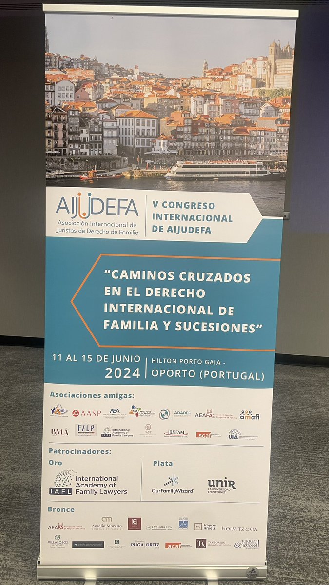 MRCalderonC's tweet photo. V Congreso Internacional de @aijudefa “Caminos cruzados en el Derecho Internacional de Familia y Sucesiones” #Oporto2024 https://t.co/18l9JYF5t3