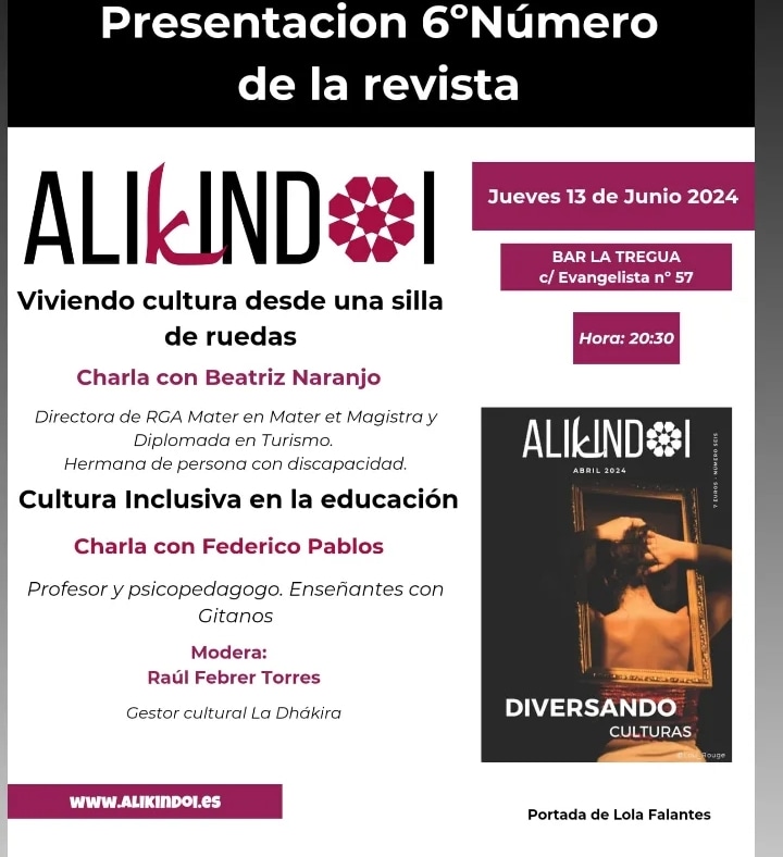 La cultura, o es inclusiva, diversa, o no es cultura.
Esta diversidad es la que inunda el número 6 de #alikindoi , nuestra #revistacultural .
📣📣Mañana, 🗓️Jueves 13 de Junio  ⌚ A las 20:30📍 En <a href="/LaTreGuaSevilla/">LaTreGuaSevilla</a>
Presentamos la revista.📣📣
¡¡¡¡Te esperamos!!!!!
<a href="/MATERETMAG/">MATERETMAGISTRA</a>