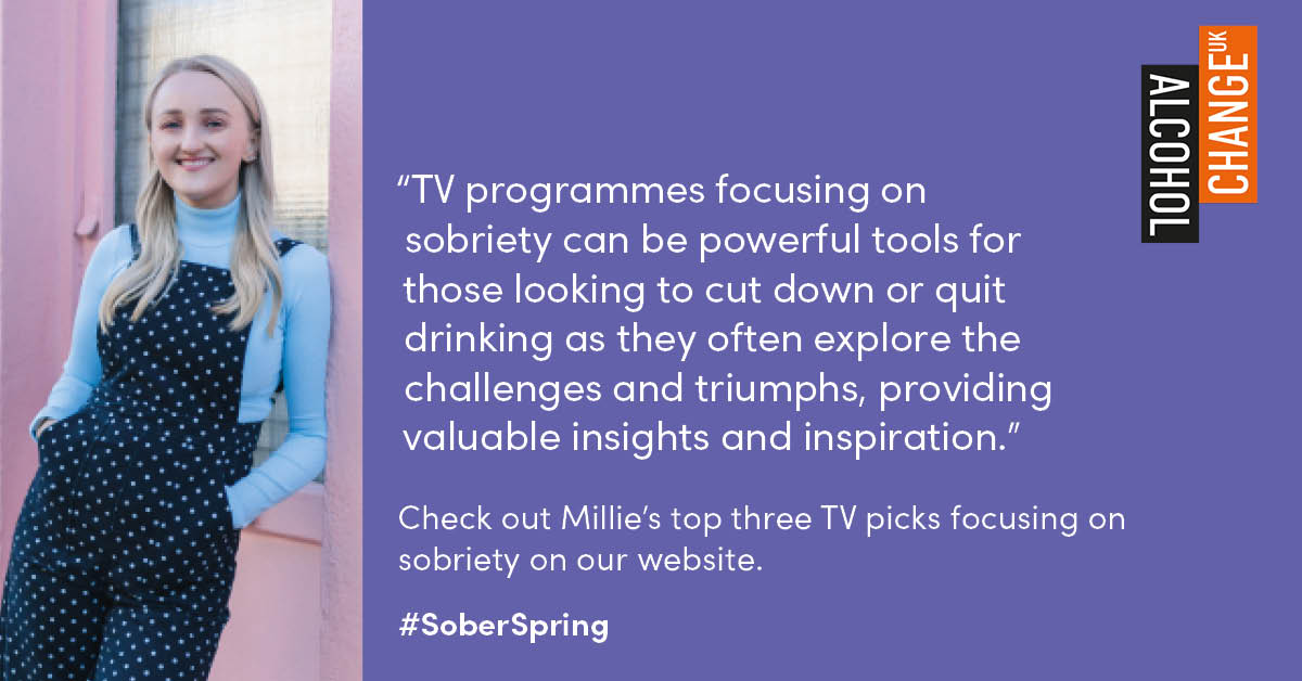 AlcoholChangeUK's tweet photo. Whether you're taking part in #SoberSpring or exploring the sober lifestyle, getting inspiration and insight from TV programmes focusing on #sobriety can be a helpful and powerful tool!📺🎞️ https://t.co/Dek5LhZGDF