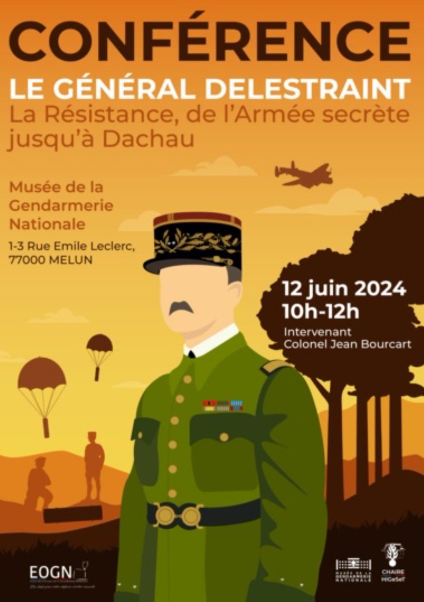 TFressin's tweet photo. Ce matin, conférence sur le général Delestraint au musée de la @Gendarmerie. Par le colonel Jean Bourcart. #histoire #histoiremilitaire https://t.co/omW0GvtTzY