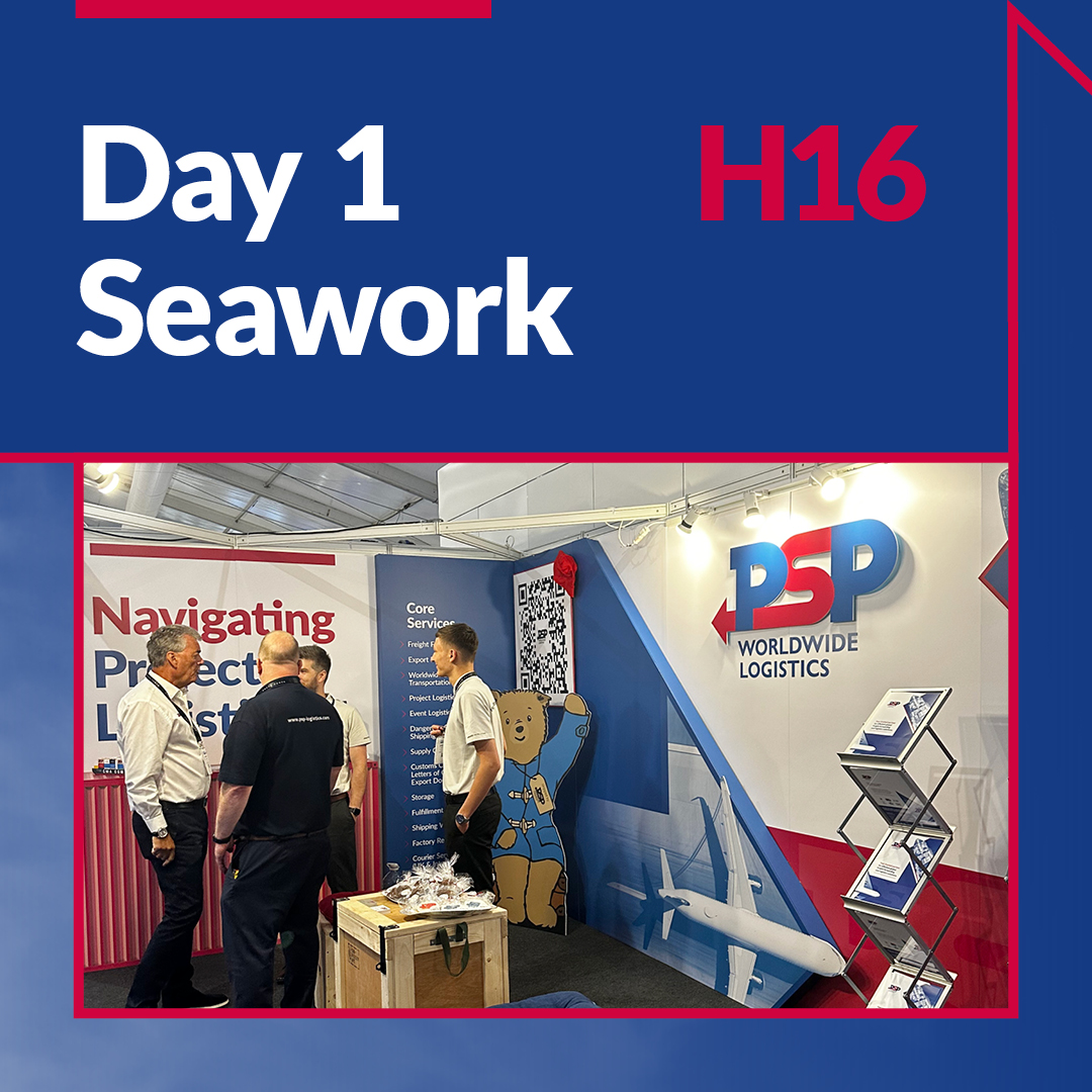 Day 1 at Seawork 2024 complete! Visit stand H16 to meet the PSP Worldwide Logistics team and learn how we're perfecting project logistics for the maritime industry. 
#Seawork2024 #PSPLogistics #GreatPeopleGreatLogistics