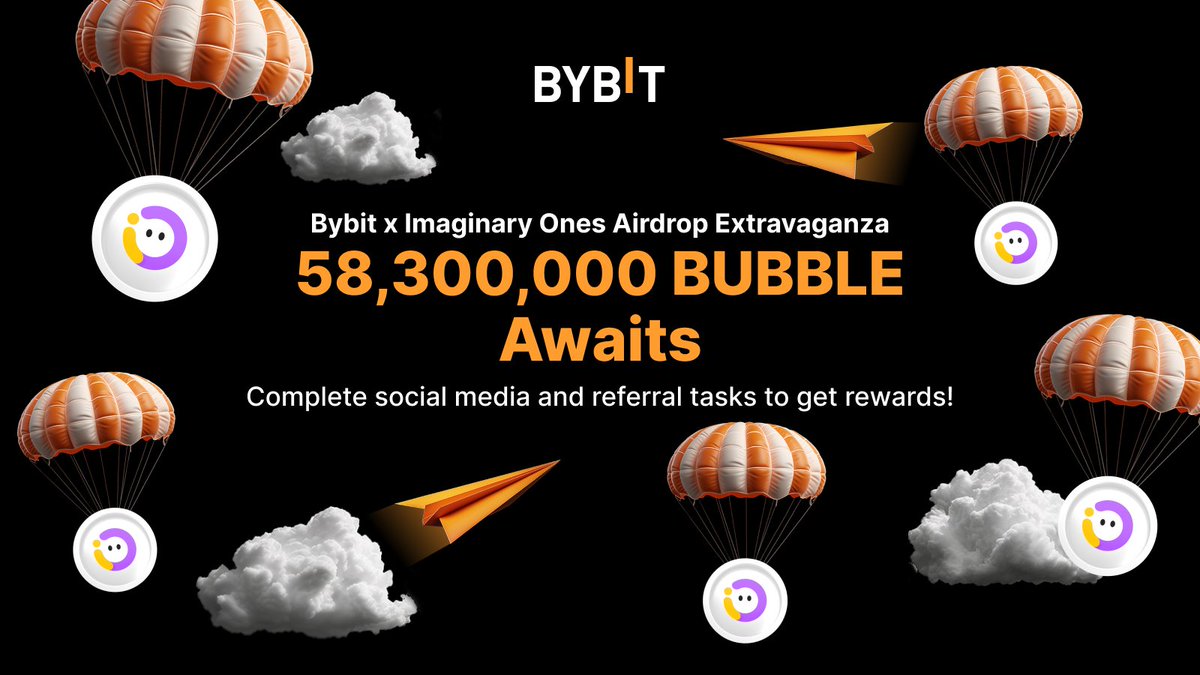 BybitAfrica's tweet photo. 🔥 #Bybit X $BUBBLE Airdrop Giveaway!

We have 58,300,000 $BUBBLE for you 🫵
 
To do: 
1️⃣Follow @BybitAfrica  and @Imaginary_Ones  
2️⃣Quote/Re-tweet our Pinned X post 
3️⃣ Follow the steps in the announcement

https://t.co/APDzNuPHKR https://t.co/403DTliNTt