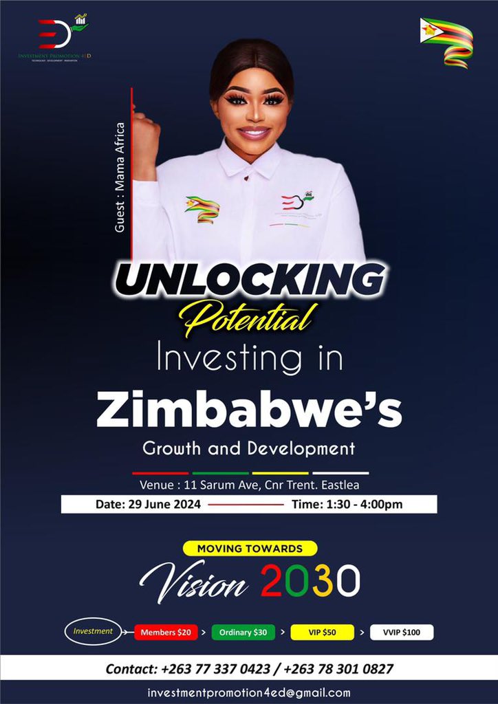 FelySMutsakani's tweet photo. Strategic plan aimed at harnessing the country's resources and potential to drive economic growth and development. The plan focuses on key sectors such as agriculture, mining, tourism, manufacturing, and infrastructure development.
 @edmnangagwa moving towards vision 2030 https://t.co/TWUs5iXk9O
