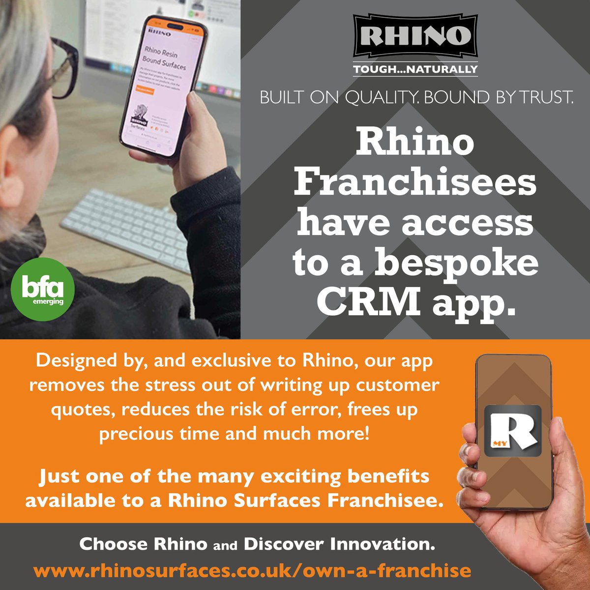 Just one of the many exciting benefits available to a Rhino Surfaces Franchisee.

Choose Rhino and Discover Innovation: rhinosurfaces.co.uk/own-a-franchis… 

#Franchise #franchiseuk #franchiseopportunity #franchising #resinbounduk #resinboundfranchise #leavingthearmedforces #redundancy