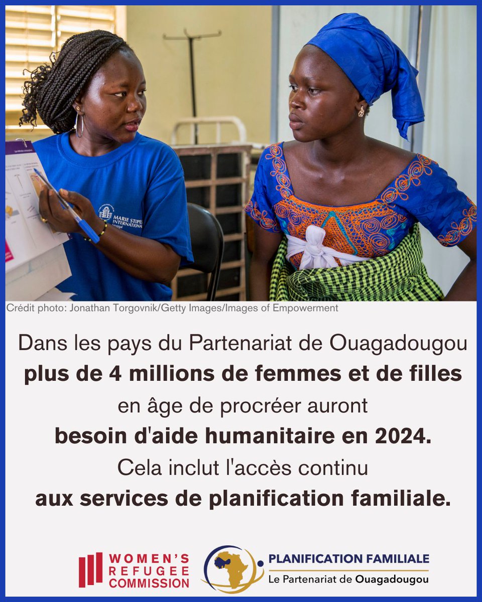 POuagaPF's tweet photo. 17 millions de personnes auront besoin d'aide humanitaire dans les pays du Partenariat de Ouagadougou en 2024. La @wrcommission et @pouagapf et les parties prenantes clés ont élaboré des recommandations pour garantir que les services de planification familiale vitaux restent disponibles pendant les crises.
Lire : https://t.co/jiFT9n8Glg