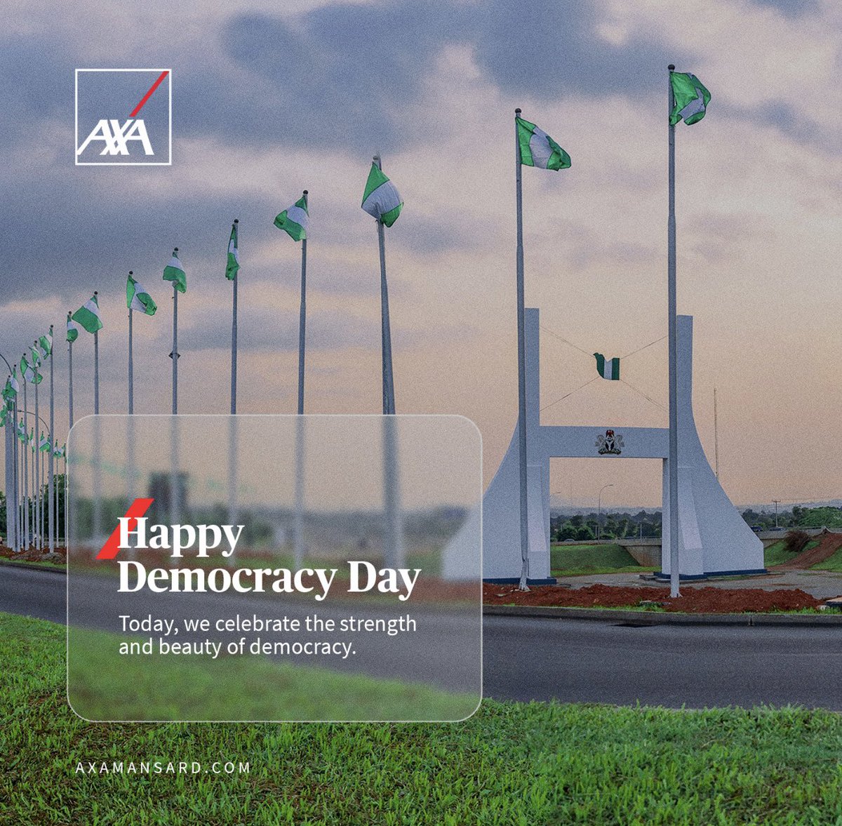 AXAMansard's tweet photo. Happy Democracy Day, Nigeria! 🇳🇬🇳🇬🇳🇬

#AXAMansard #KnowYouCan https://t.co/NNGieROylo
