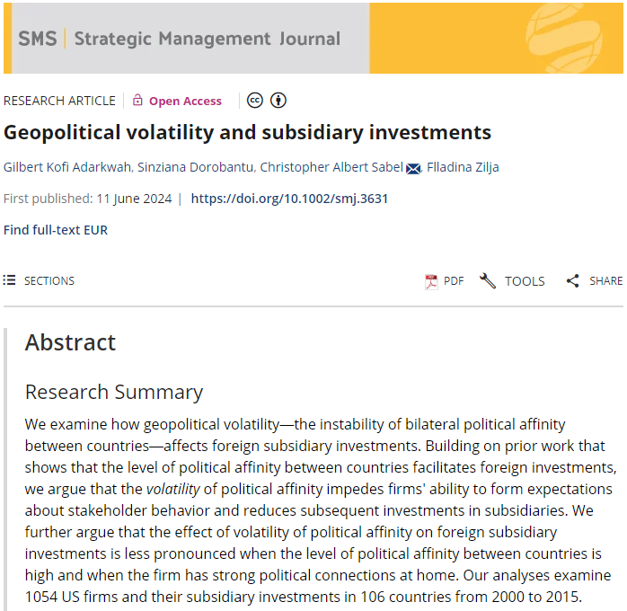 Should you have a side project during your PhD? 
Often PhD students are discouraged to do so. My side project with with @KofiGilbert @SinziDorobantu @FlladiZilja turned out beautifully, I learned a lot, and can only recommend being open to opportunities! doi.org/10.1002/smj.36…