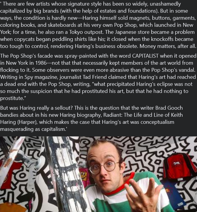 MiddleBrowse's tweet photo. Alex Greenberger's Review of Brad Gooch's new Keith Haring biography 'Radiant'

#Art #ArtNews #Biography #KeithHaring #Radiant #RadiantBaby 

https://t.co/h2TA5aeDjj https://t.co/QItjY0gHBn