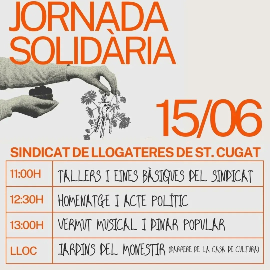 📣 TALLER INFANTIL: CONSTRUCCIÓ DE MAQUETES AMB MATERIAL RECICLAT! 

🗯 Com son les cases dignes? Reflexionarem sobre com volem viure, pel dret a somiar i lluitar per un habitatge digne a la ciutat que ens acull i ens ha vist créixer! 

US ESPEREM A LA JORNADA SOLIDÀRIA!  🎊🎊