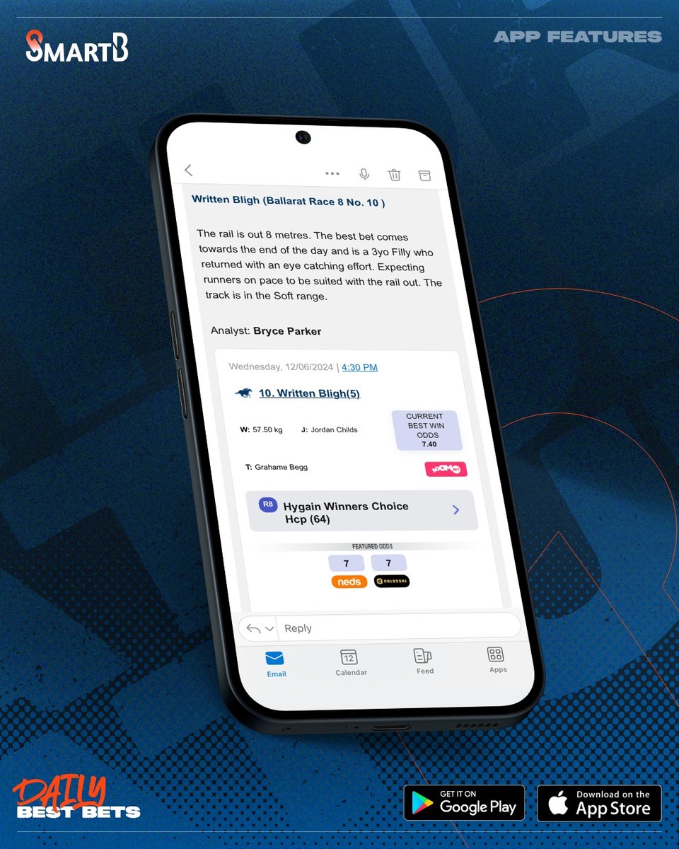 SmartBapp's tweet image. Never miss an opportunity with SmartB best bets! 😍
Our daily best bets keep you in control! 😤
Jump into the app to experience now 💥

#smartbupdates #bestbets #smartbpicks #smartbfeatures
