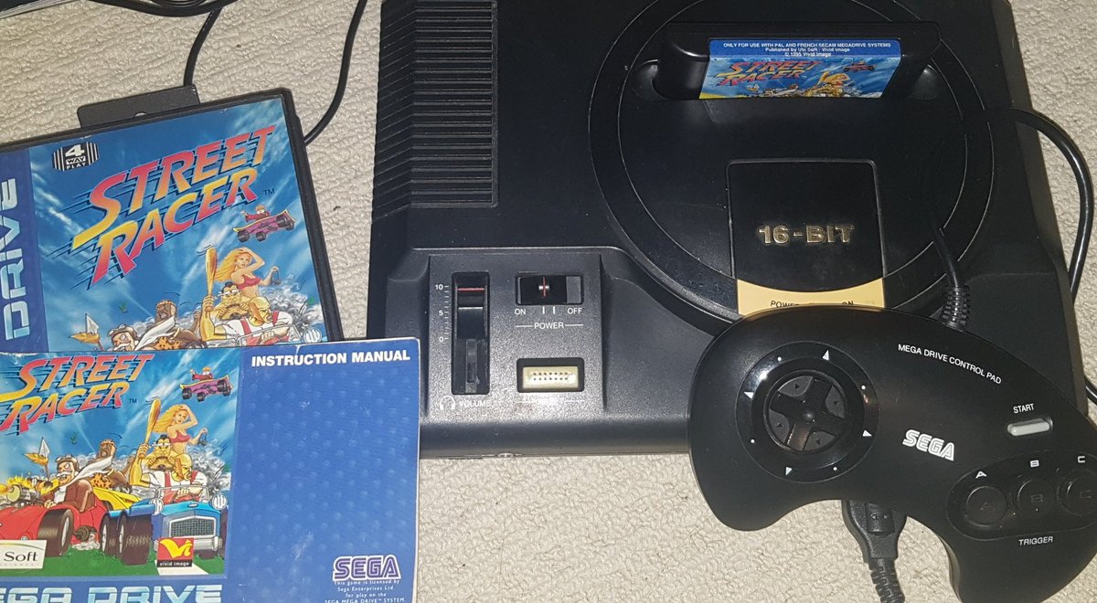 SegaMegaDave's tweet image. #StreetRacer, answering the question: what if #RocketLeague came out on #SegaMegaDrive? Its a surprisingly playable game with lots of modes, characters and tracks, well worth a go. #gaming #retrogames #crt