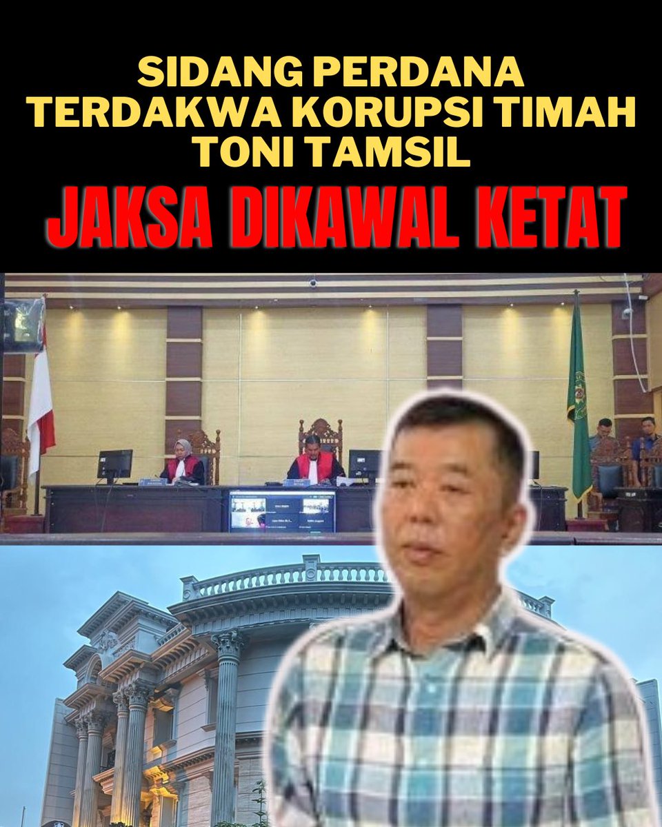 KORUPSI TIMAH MASUK BABAK PERSIDANGAN

Toni Tamsil (TT)  terdakwa yg melakukan persidangan perdana korupsi timah. TT sudara kandung Tamron/Aon, bos timah yg asetnya ratusan miliar disita. 

TT didakwa bukan karena korupsi tp obstruction of justice/menghalangi proses penyidikan.