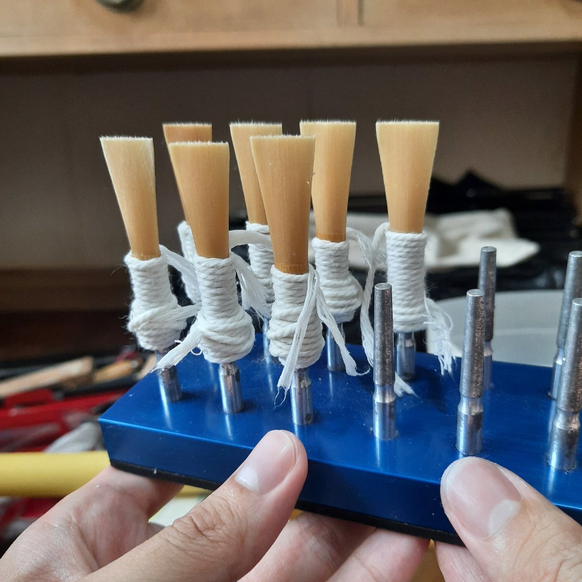 ohmreeds's tweet photo. Trying out some new techniques today 💯
#OhmReeds #PassionMakeExcellence #bassoon #bassoonreed #reedmaking #bassoonreedmaking #บาสซูน #ลิ้นบาสซูน #바순 #바순리드 #ファゴット
#ファゴットリード #巴松管 #TDRS #thailanddoublereedsociety https://t.co/BfvyeMmsMc