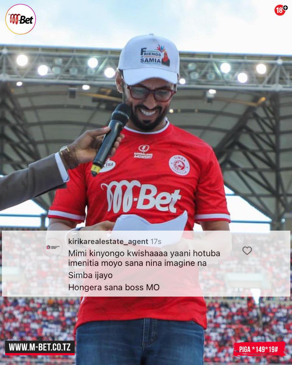 💪Unatamani mabadilko gani yatokee kwa Mnyama msimu ujao? 

📱Bofya link kwenye bio ya <a href="/mbet_tz/">M-Bet TZ</a> kuweka mkeka wako wa ushindi.

🌏 m-bet.co.tz
📲 *149*19#

#NiSimpleTu #NguvuMoja #bet #mbetwecare#mbettunajali#visittanzania#tanzaniaunforgettable