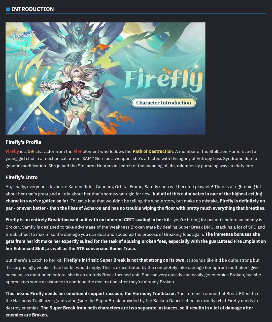 Rajor on X: “Early impressions about Firefly by Prydwen 