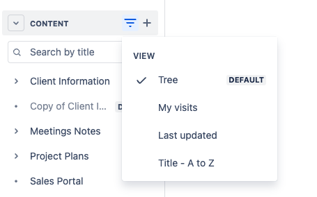 ConfluenceTips's tweet photo. 👀 Did you know you can change the way you view the page tree on the sidebar? https://t.co/yfGdpvocHF