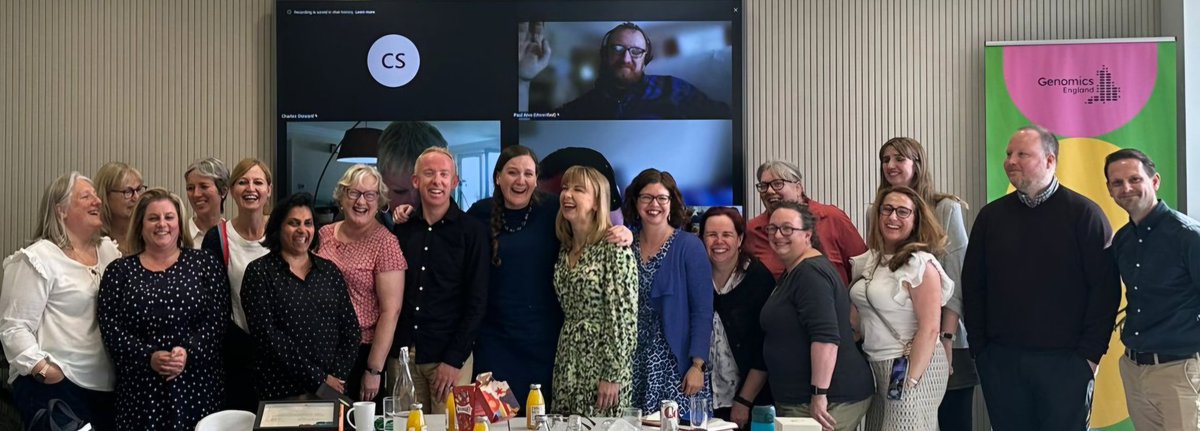 HastingsJ123's tweet photo. Saluting the awesome #ParticipantPanel this #CarersWeek ! Great to see so many of us #carers #patients & #parents bringing our lived experience into conversations with @GenomicsEngland at our Panel meeting yesterday. Thanks as ever to CEO @Rich_Genomics and team for listening π https://t.co/bEysuTZnOB