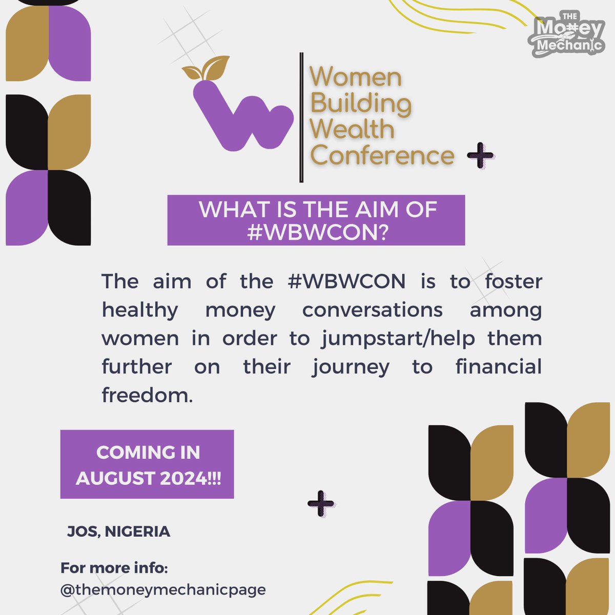 theakinmore's tweet photo. Yes you're earning, but are you financially free?

Don't miss out on the Women Building Wealth Conference!

#WBCON is coming to be a partner in your level up journey!

#themoneymechanic
#wbwcon
#wbwcon24
#womenbuildingwealthconference https://t.co/fHKZG31JdP