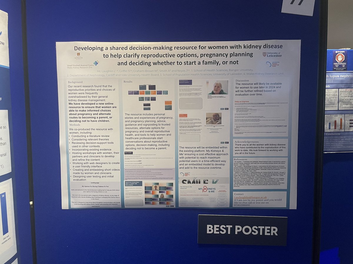 WKRU (@thewkru) on Twitter photo Congratulations team!! Won best poster at #ukkw24 <a href="/toomuchaltitude/">Sian Griffin 🏴 🌻 🇺🇦 🌻 🏳️⚧️</a> <a href="/leicskidney/">Leicester Kidney Lifestyle Team</a> <a href="/DrMattGB/">Matt Graham-Brown</a> <a href="/leahmclaughlin/">leah mc laughlin</a> and all @ukkw for work developing shared decision making aid for women with kidney disease 🥳🎉 Congratulations team!! Won best poster at #ukkw24 <a href="/toomuchaltitude/">Sian Griffin 🏴 🌻 🇺🇦 🌻 🏳️⚧️</a> <a href="/leicskidney/">Leicester Kidney Lifestyle Team</a> <a href="/DrMattGB/">Matt Graham-Brown</a> <a href="/leahmclaughlin/">leah mc laughlin</a> and all @ukkw for work developing shared decision making aid for women with kidney disease 🥳🎉