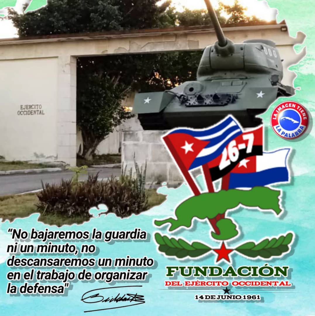 Ejército Occidental, punta de vanguardia del gran ejército del pueblo. Esta importante institución militar ha escrito a lo largo de más de seis décadas, incontables páginas de honor y gloria en la historia de #Cuba